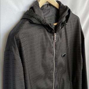 Prada Re-Nylon Hooded Black Jacket Size L